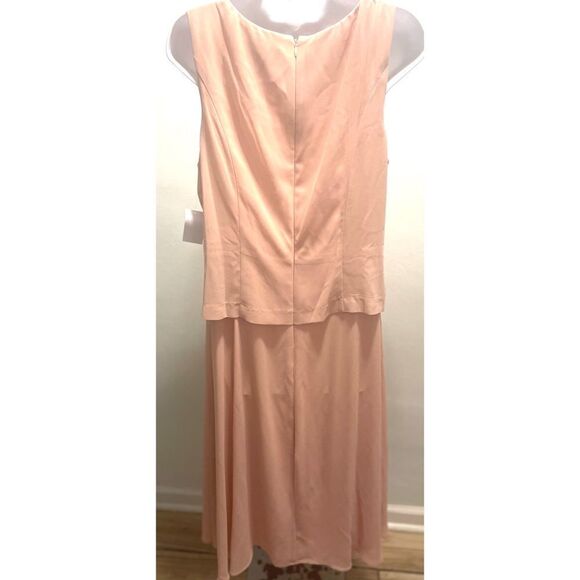 Jessica Howard 3/4 Sleeve Scoop Neck Soutache Mesh 2-Piece  Dress Blush SZ14 NEW - Picture 4 of 13